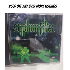 Syphon Filter Video Game Sony Playstation 1 PS1 Vintage Shooter Fighter